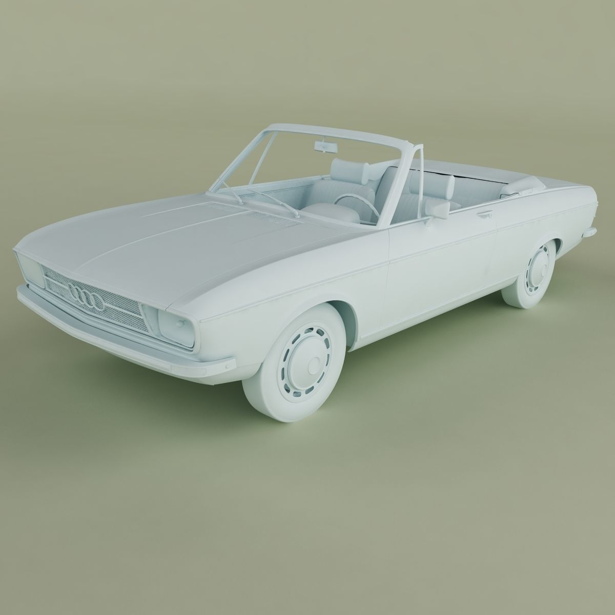 Audi 100 C1 Convertible 3D model_10