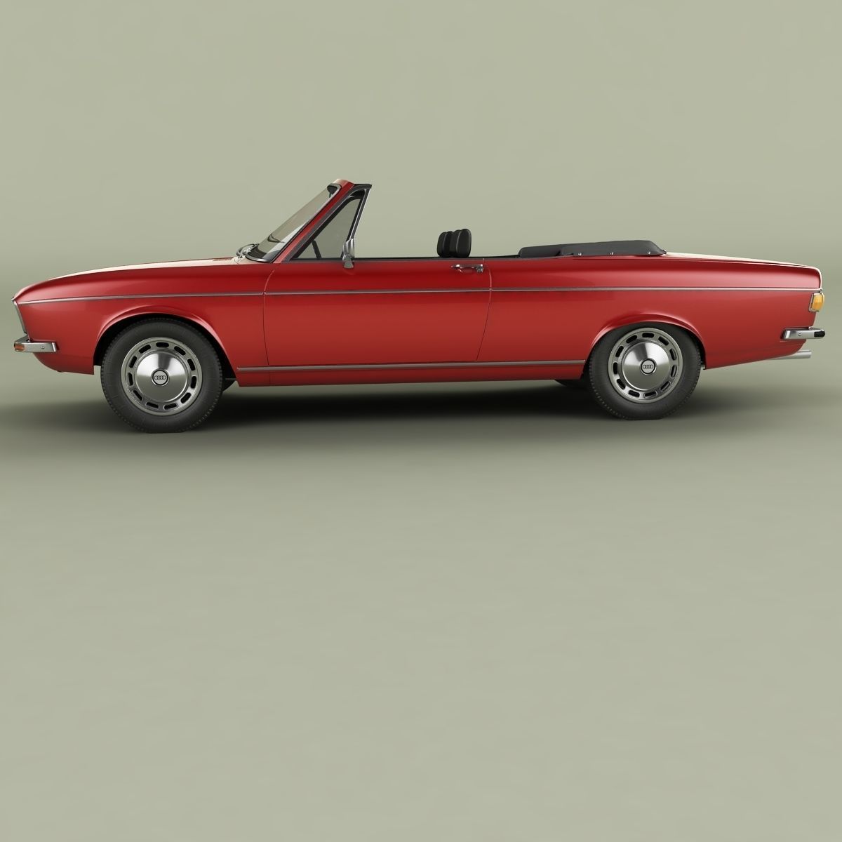 Audi 100 C1 Convertible 3D model_1