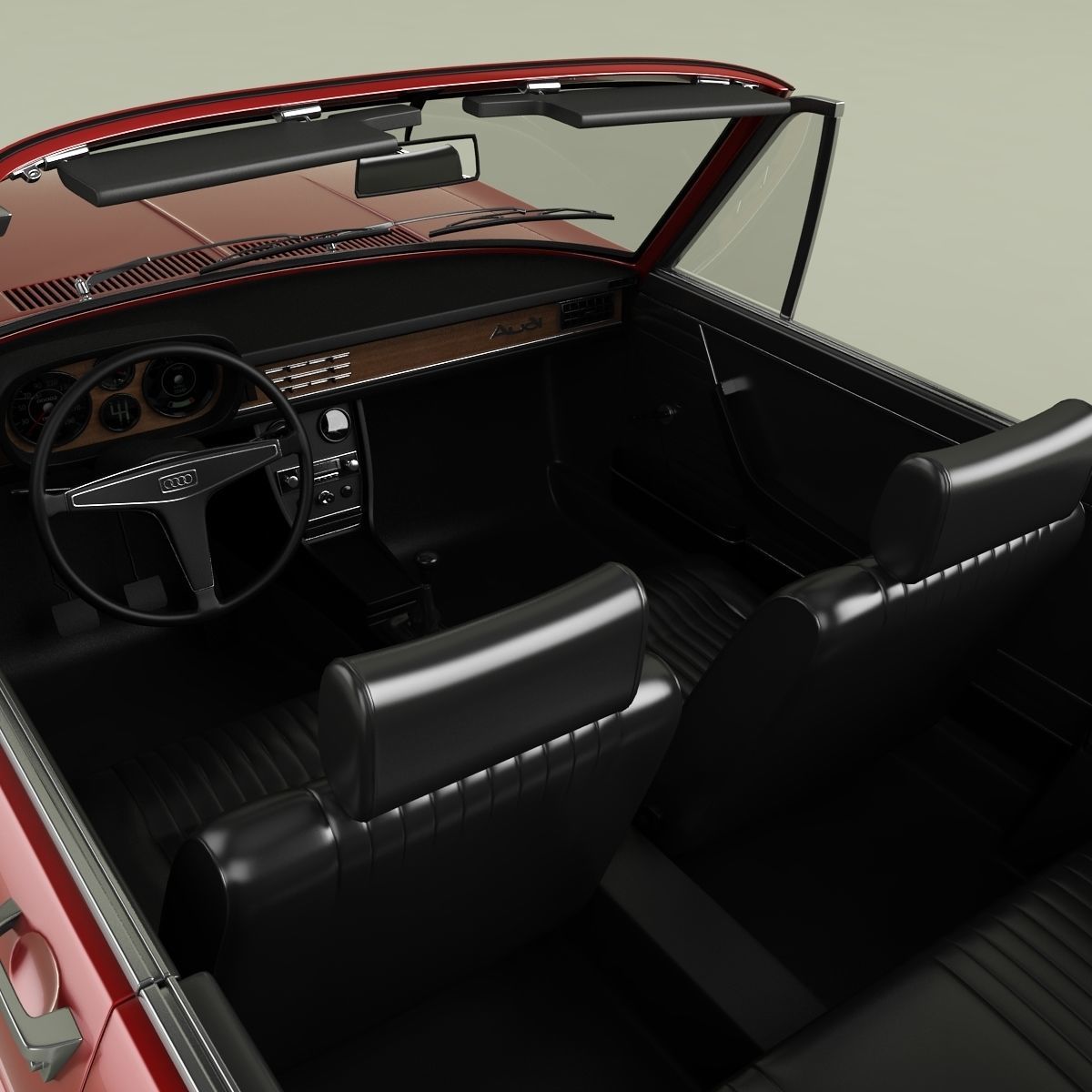 Audi 100 C1 Convertible 3D model_8