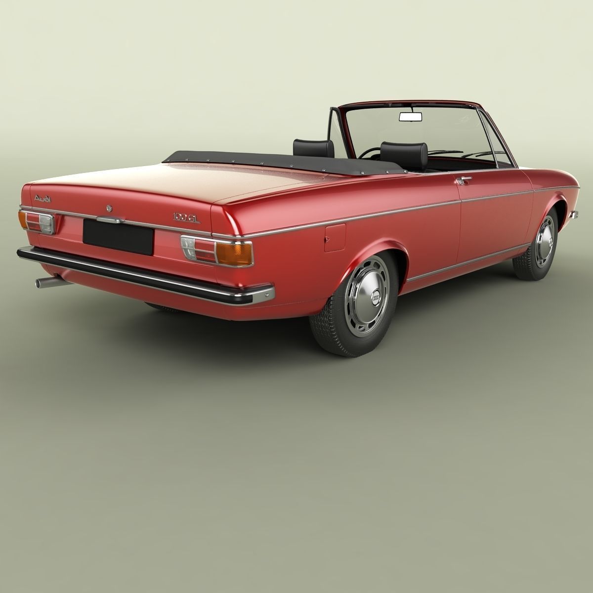 Audi 100 C1 Convertible 3D model_2