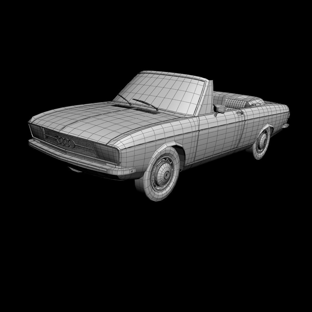 Audi 100 C1 Convertible 3D model_13