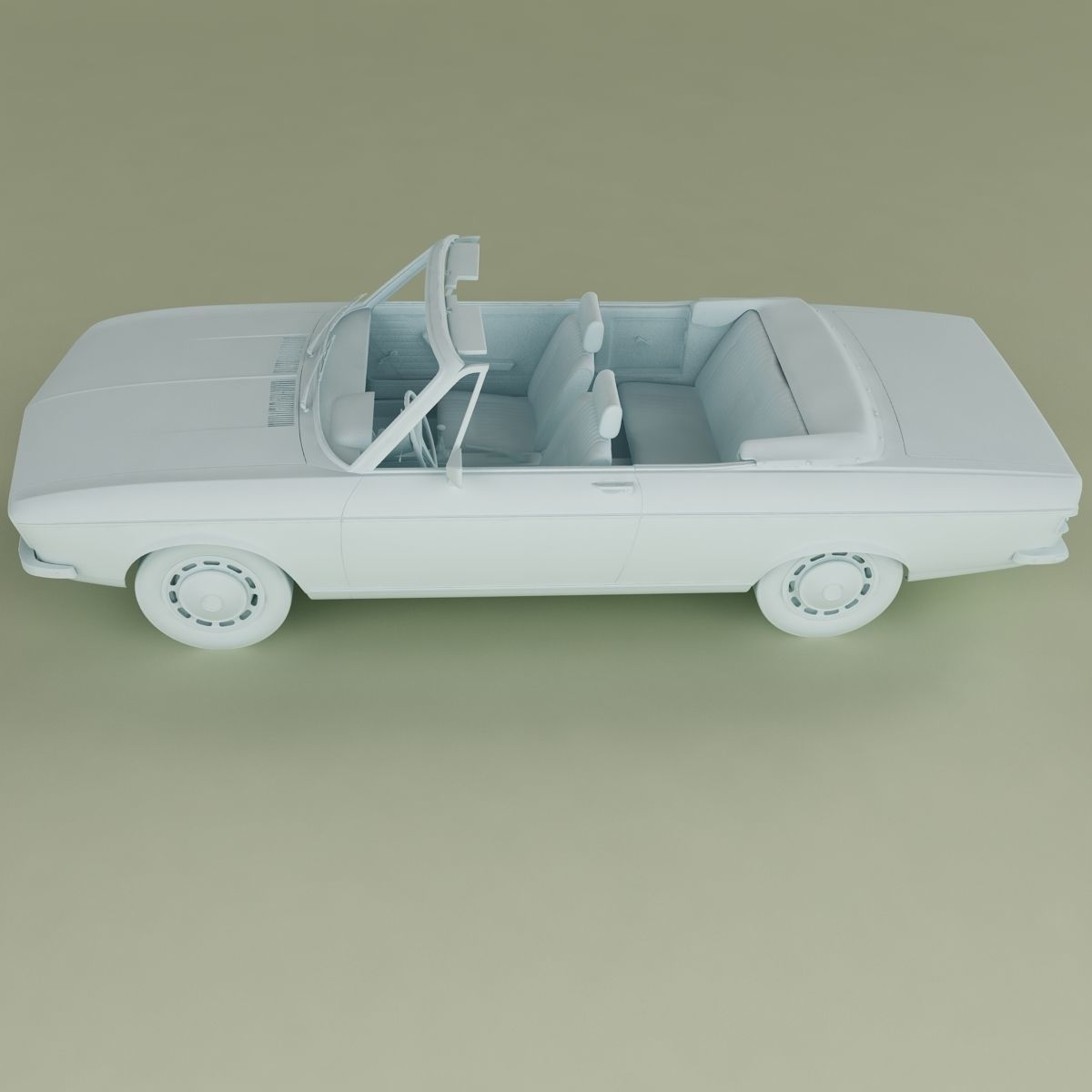 Audi 100 C1 Convertible 3D model_11