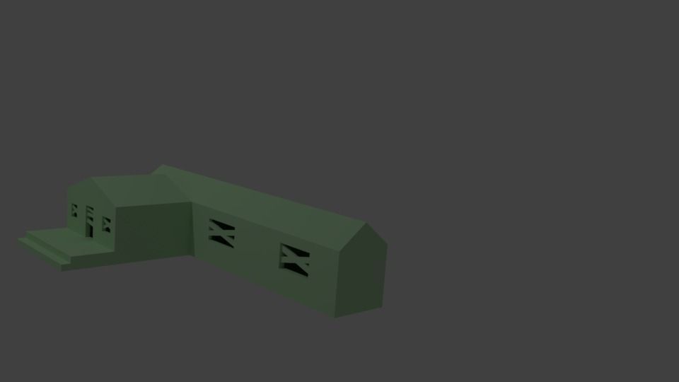 Classic House Free low-poly 3D model_2