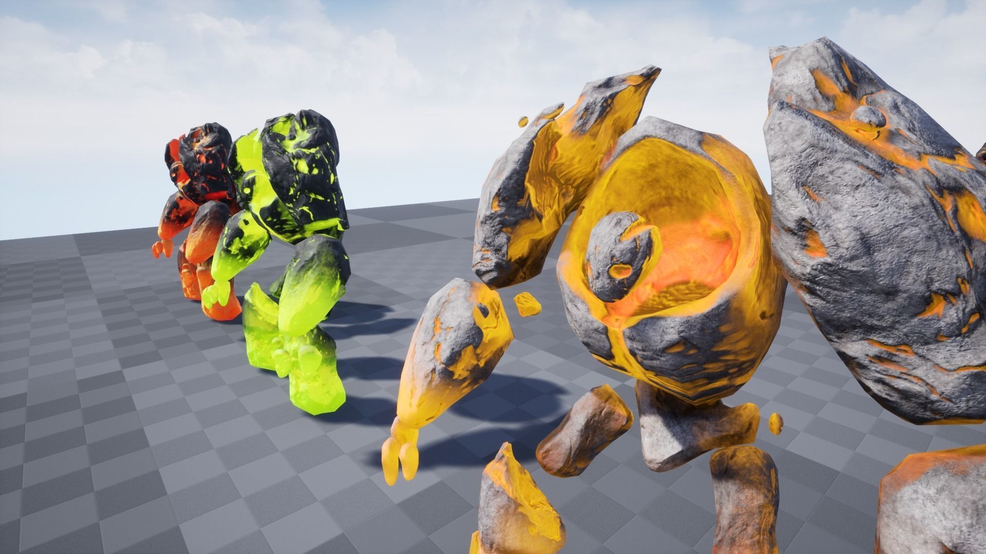 Golem infernal Low-poly 3D model_14