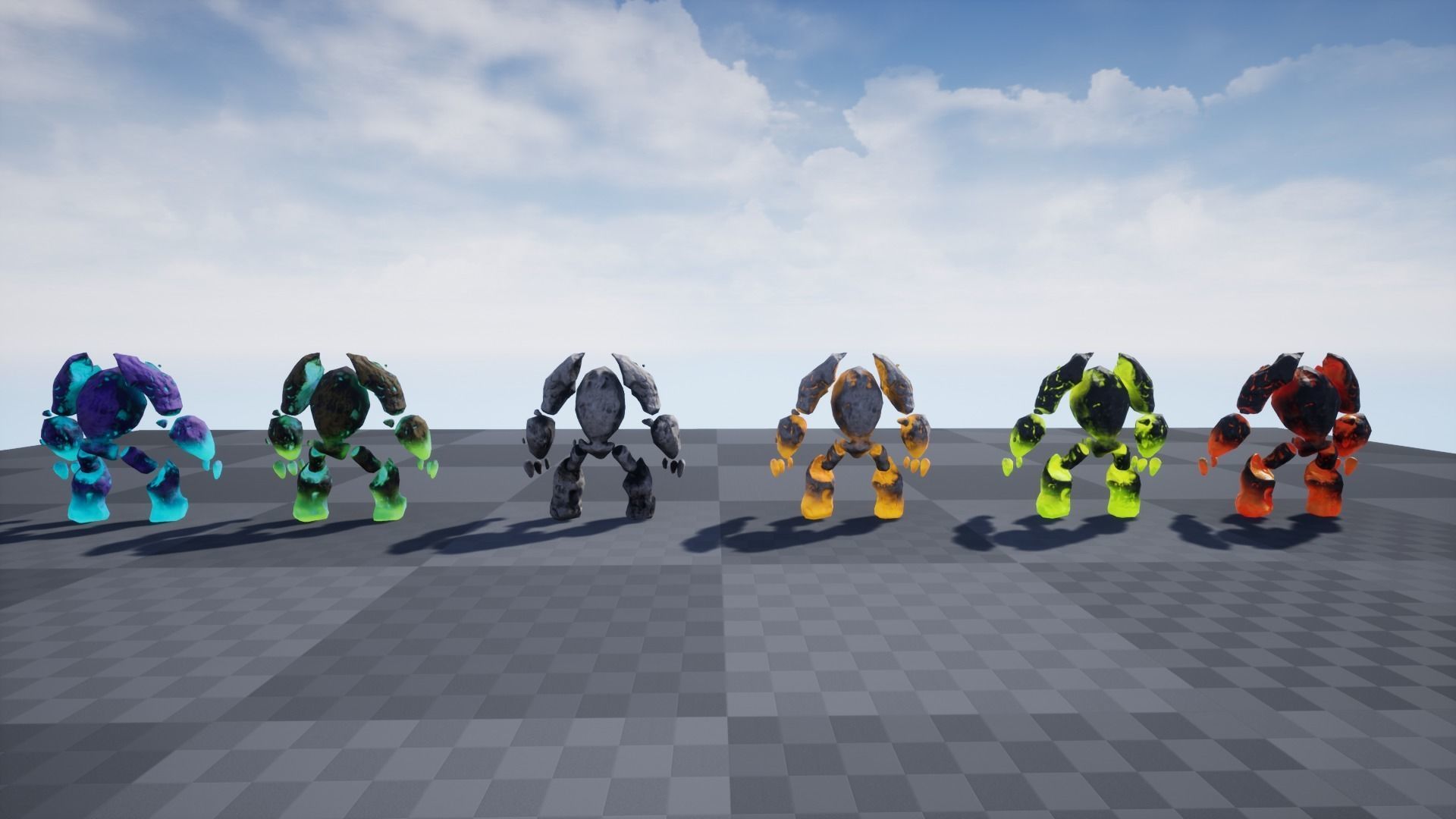 Golem infernal Low-poly 3D model_15