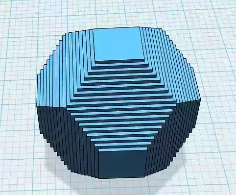 Topographical style cube candle 