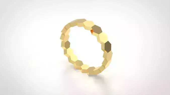 Model 372 53-65  EU 13 Sizes Honeycomb Ring