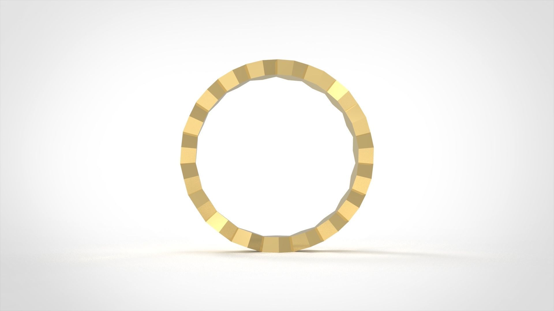 Model 372 53-65  EU 13 Sizes Honeycomb Ring 3D print model_4