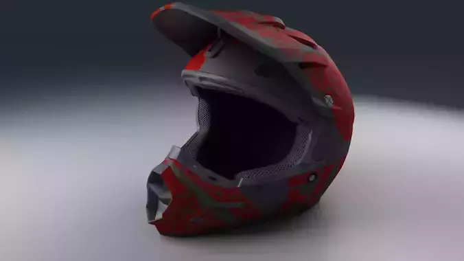 Moto Helmet Red