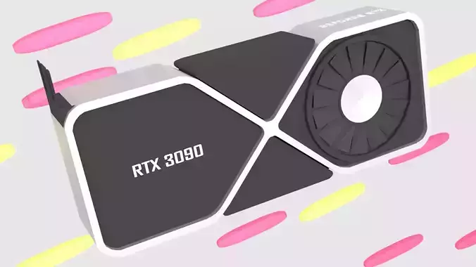 RTX3090 model rtx graphics card 3D model
