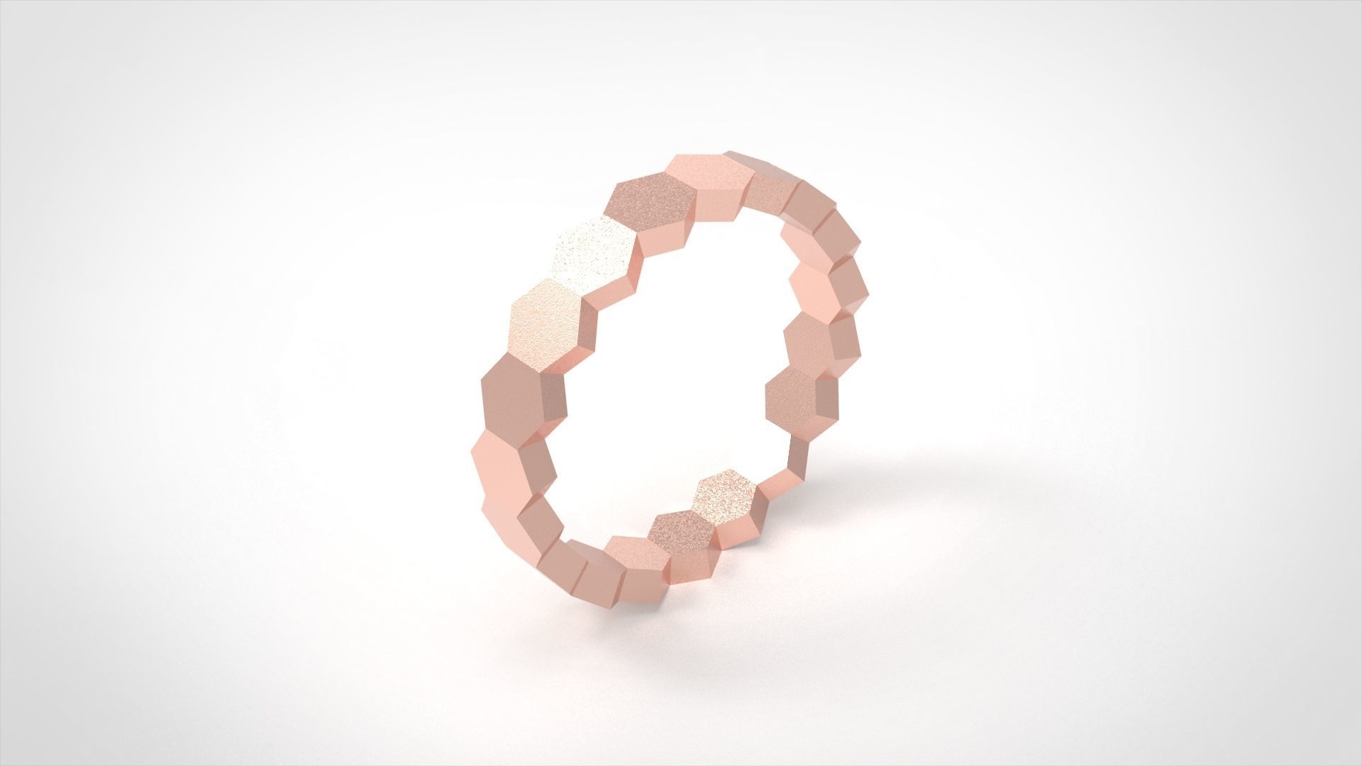 Model 372  6-12  US 13 Sizes Honeycomb Ring 3D print model_1