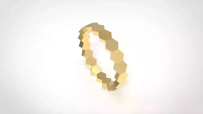 Model 372  6-12  US 13 Sizes Honeycomb Ring