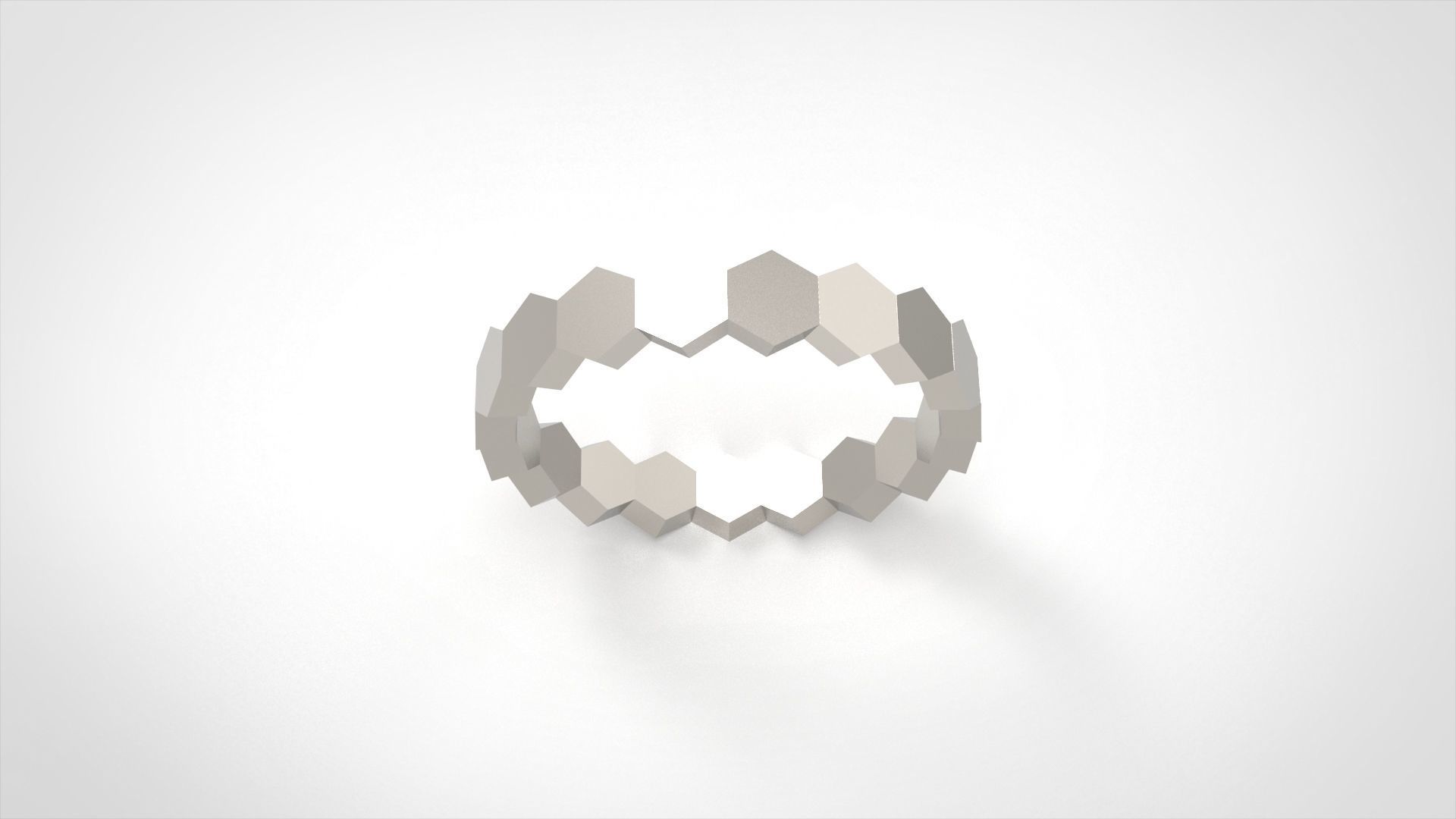 Model 372  6-12  US 13 Sizes Honeycomb Ring 3D print model_2