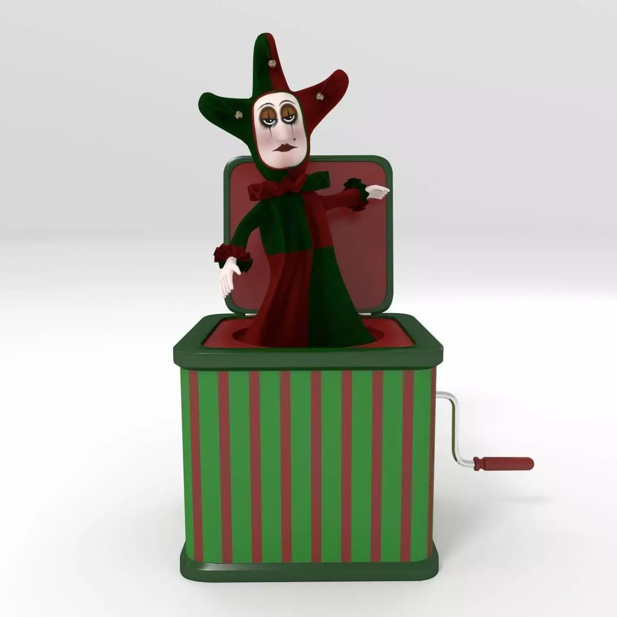 Jack-In-The-Box jester in box 3D model_0
