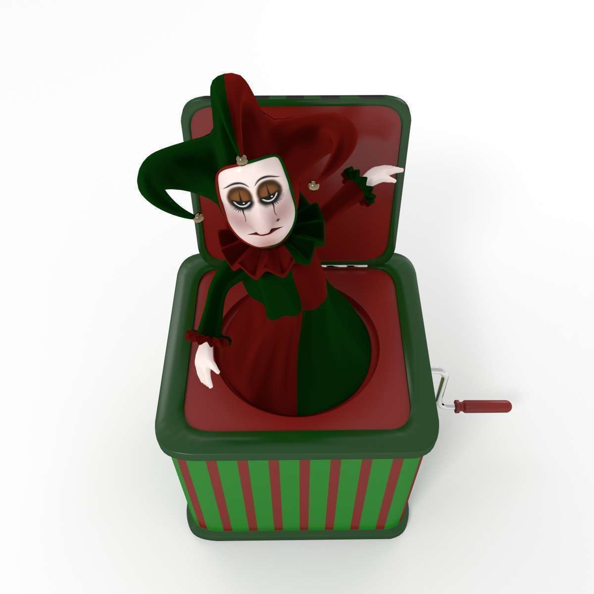 Jack-In-The-Box jester in box 3D model_4