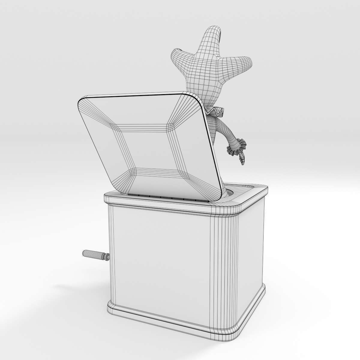 Jack-In-The-Box jester in box 3D model_7
