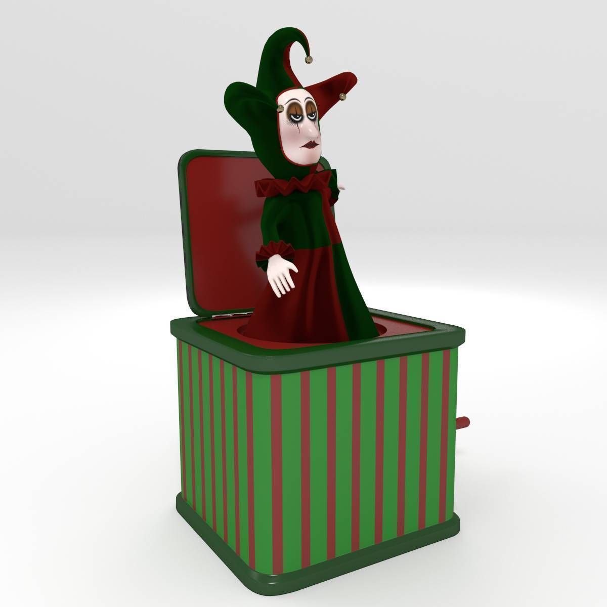 Jack-In-The-Box jester in box 3D model_3