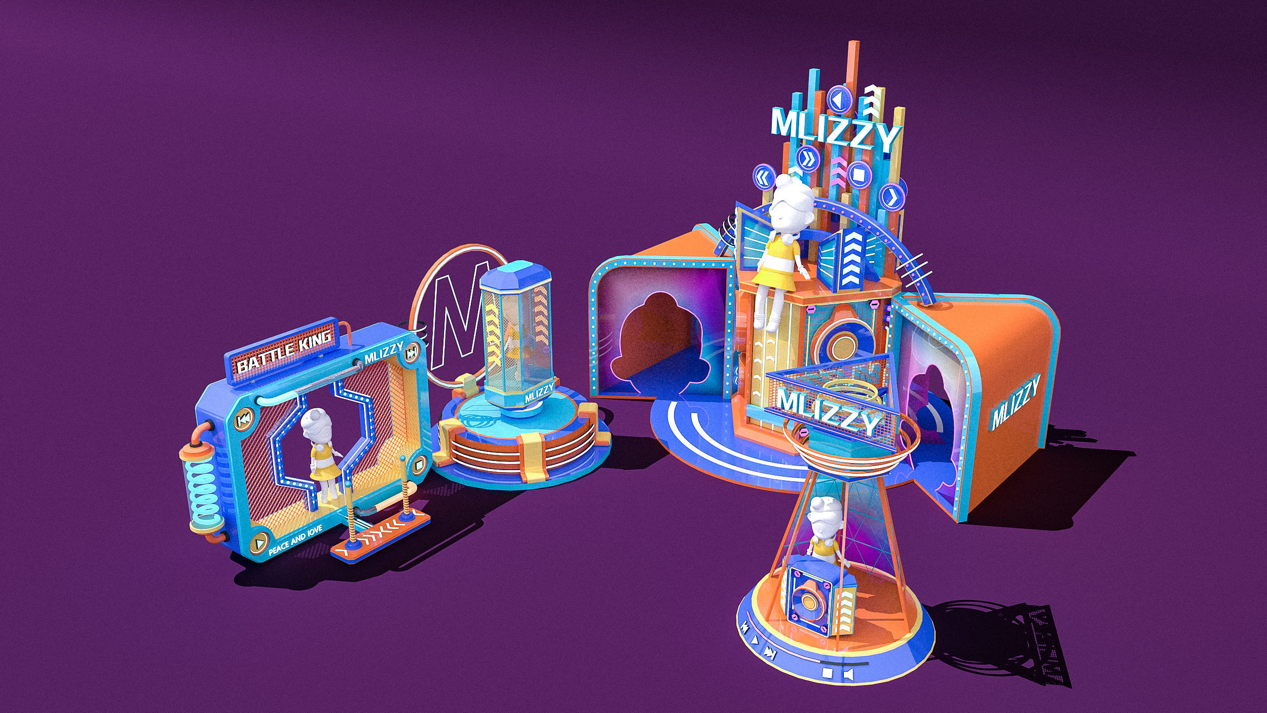 Music beauty Chen 3D model_5