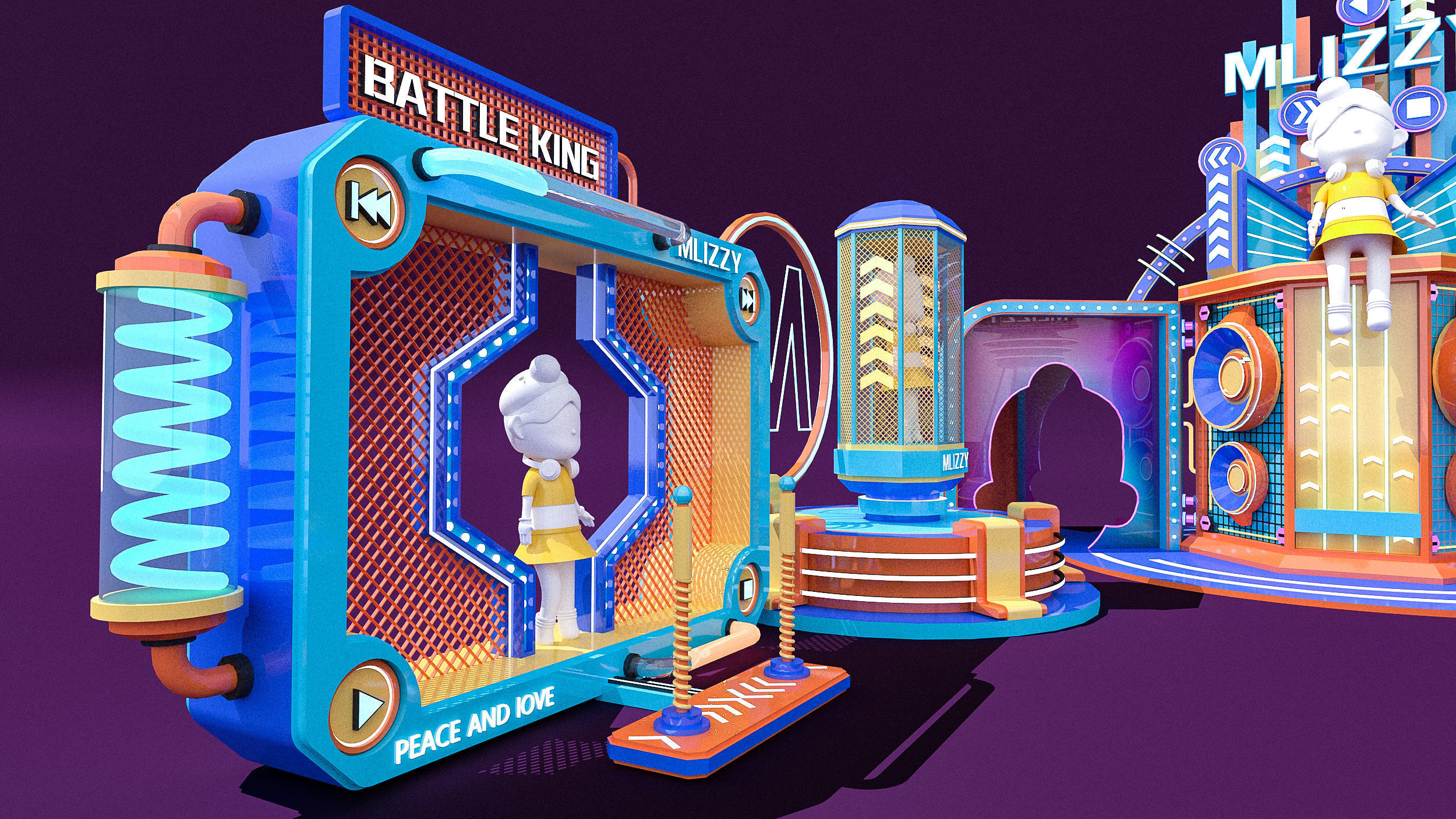 Music beauty Chen 3D model_8