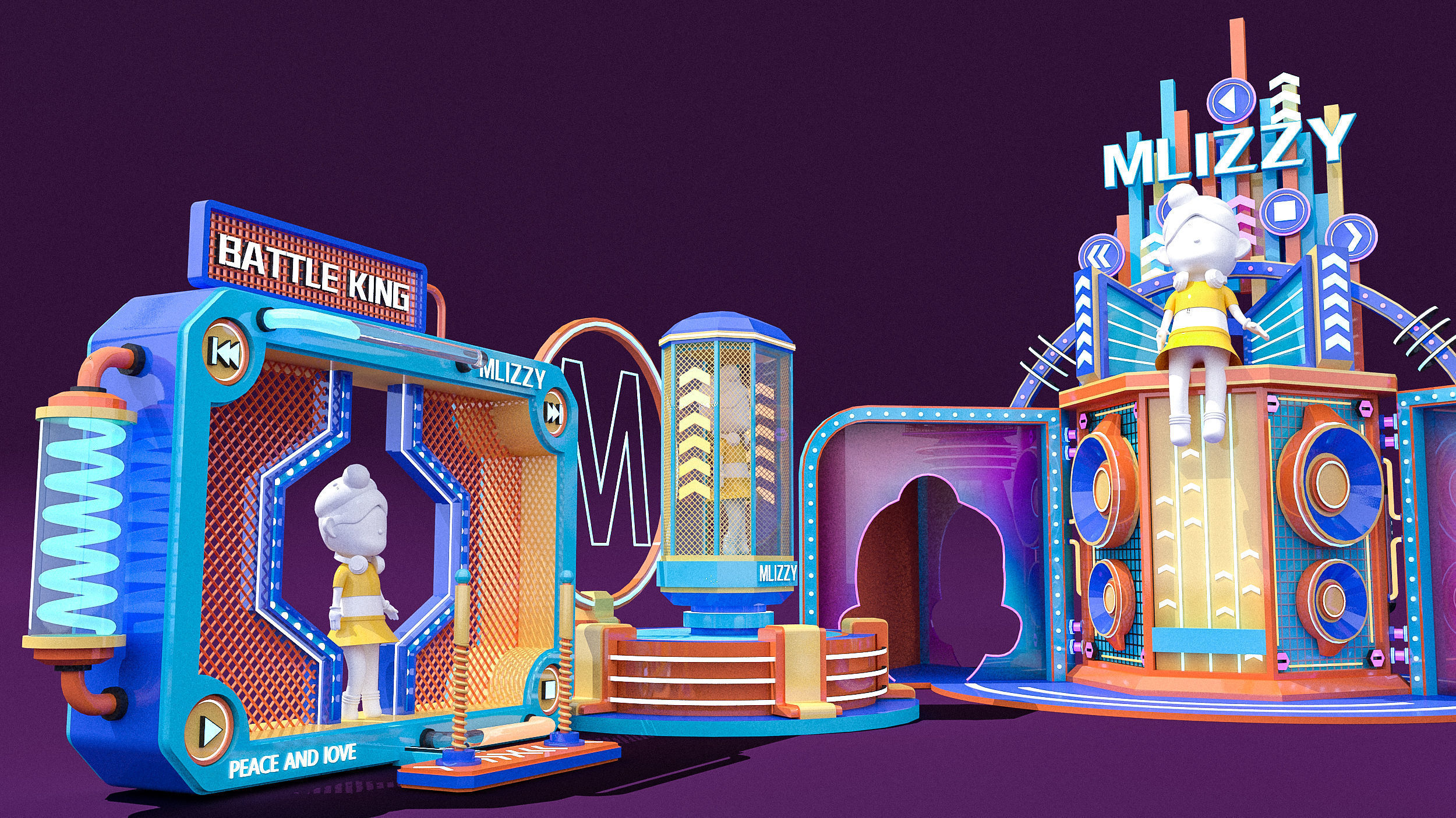 Music beauty Chen 3D model_4