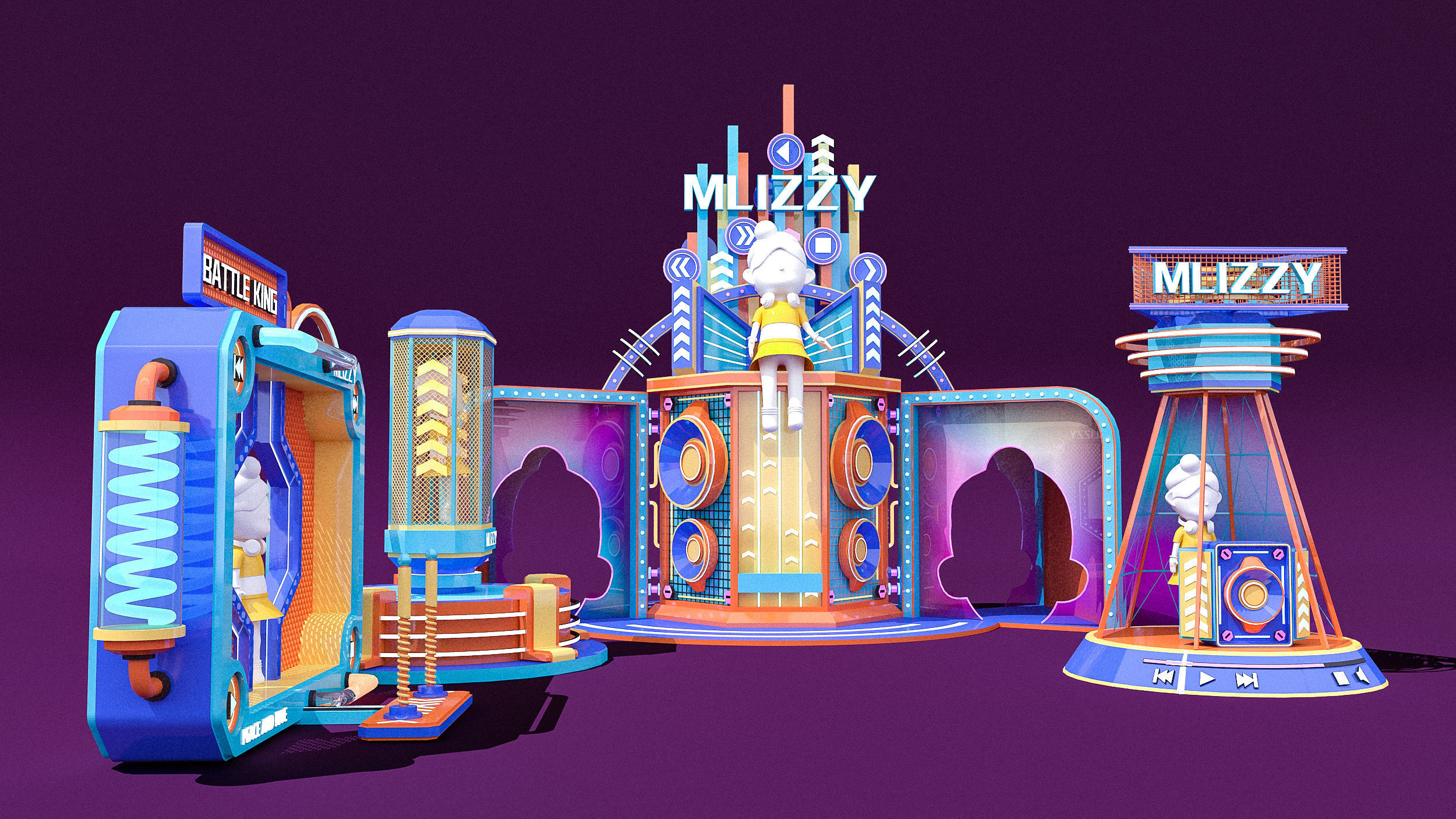 Music beauty Chen 3D model_2