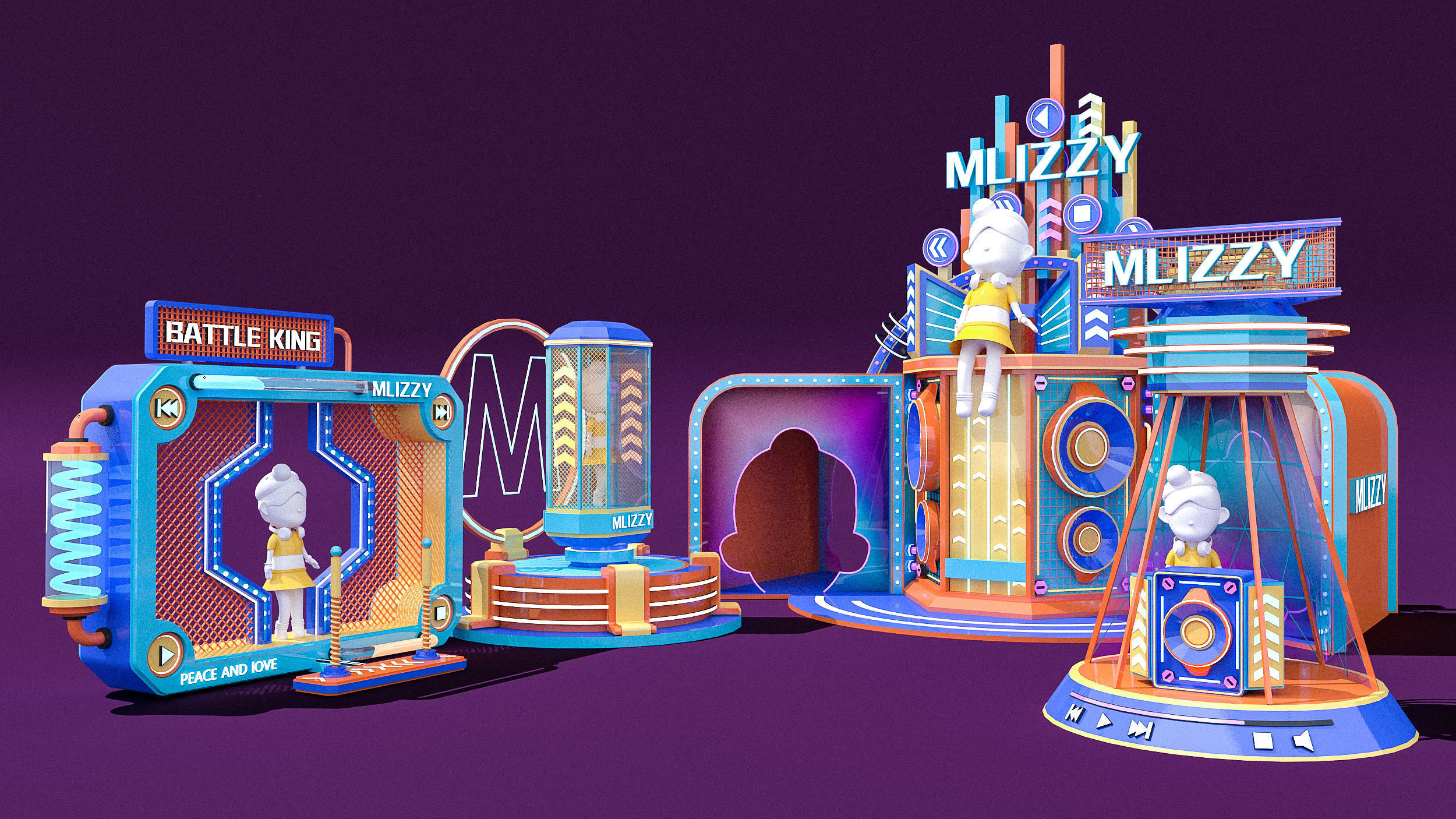 Music beauty Chen 3D model_3