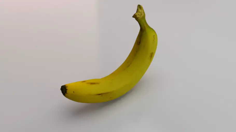 Banana Low-poly 3D model_0