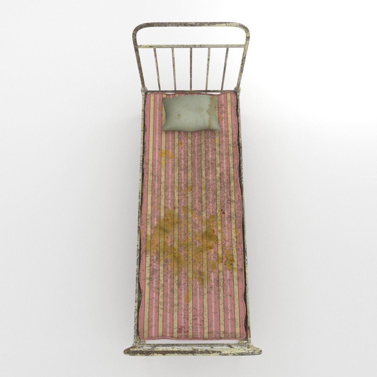 Old Bed 3D model_5