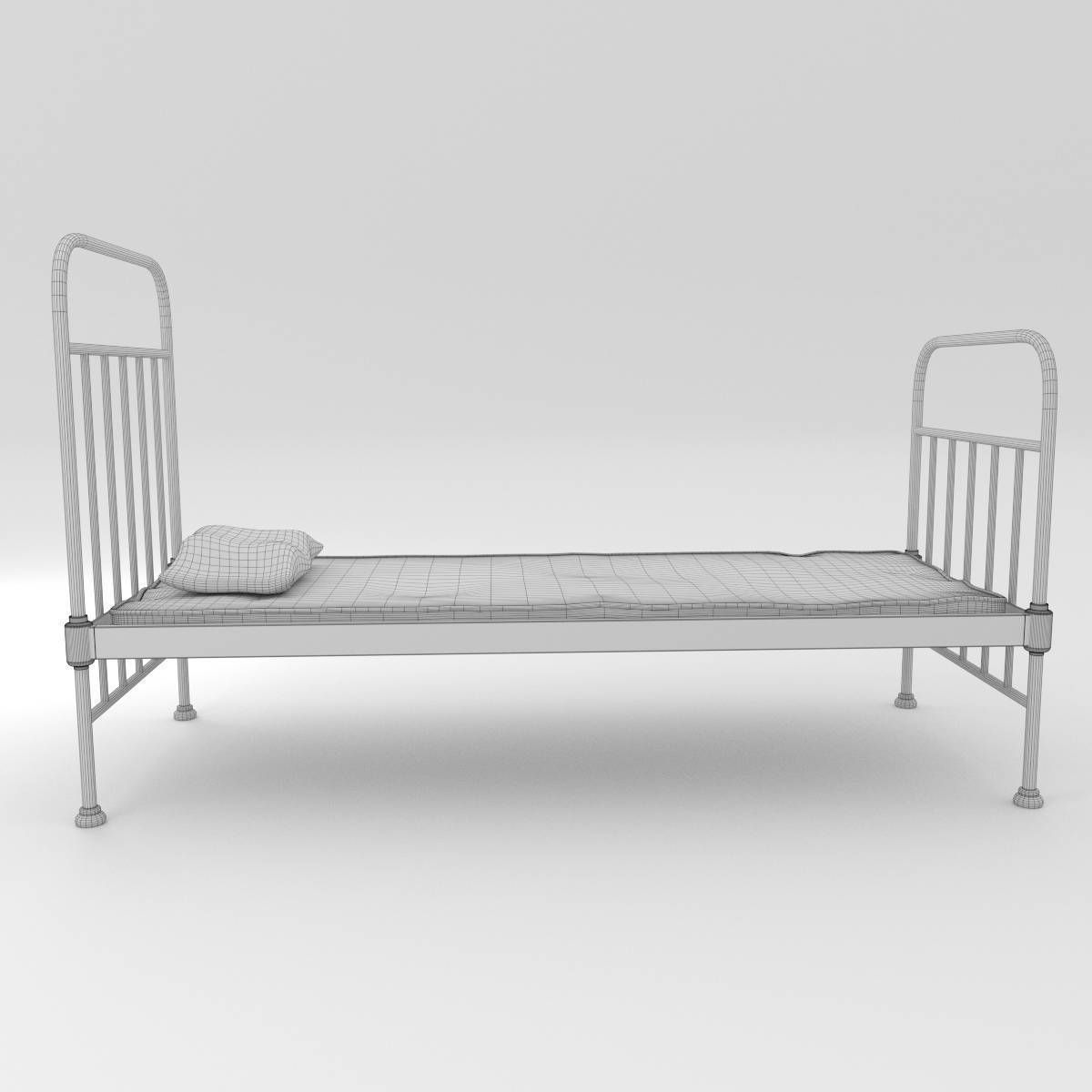 Old Bed 3D model_10