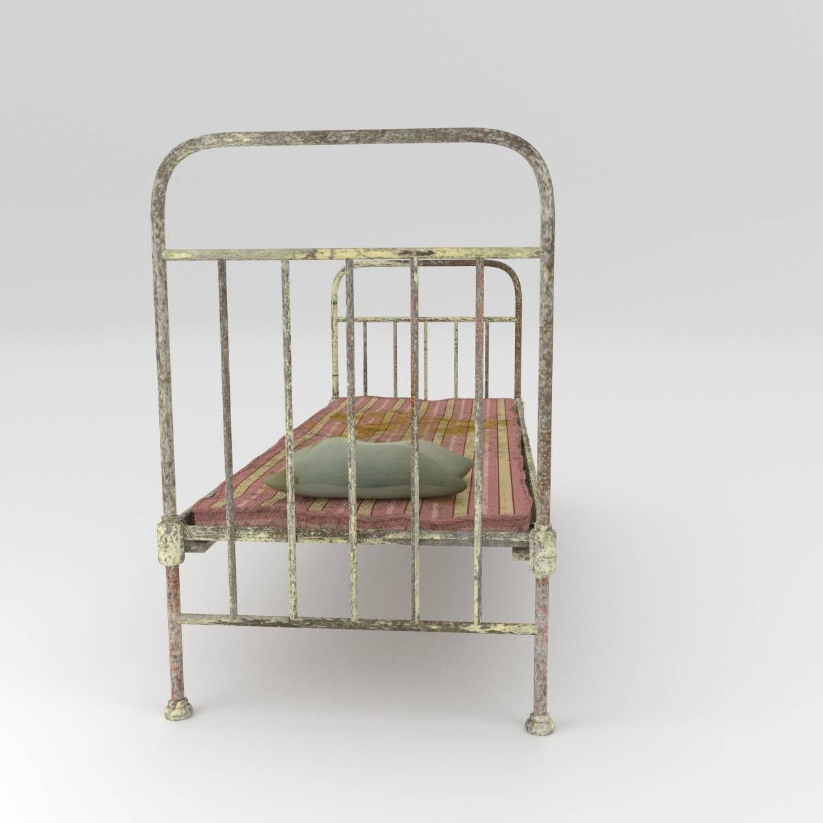 Old Bed 3D model_3