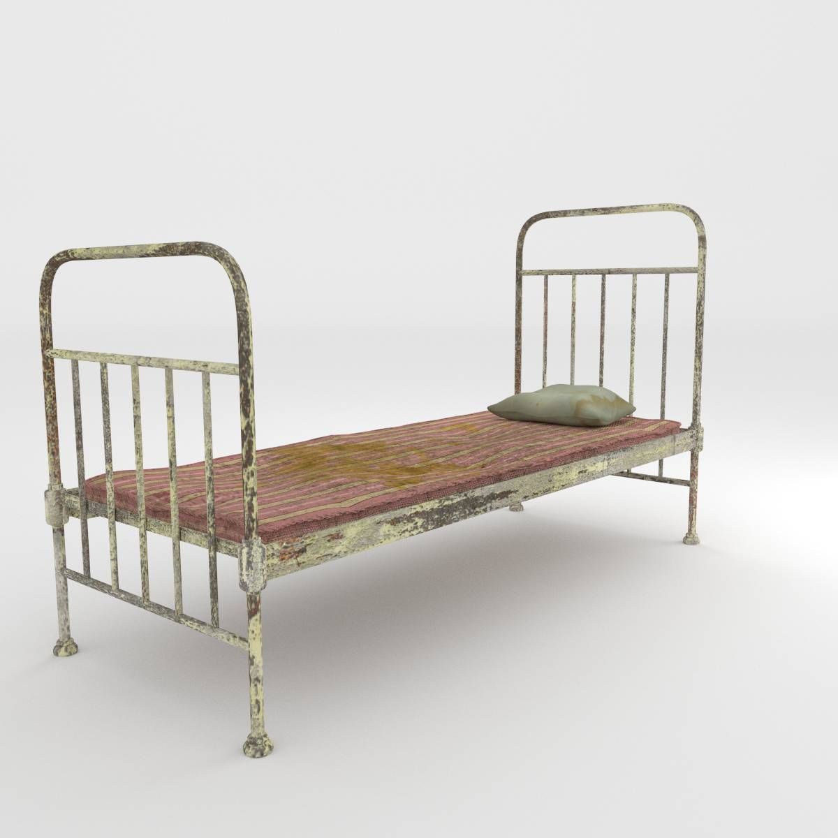 Old Bed 3D model_4