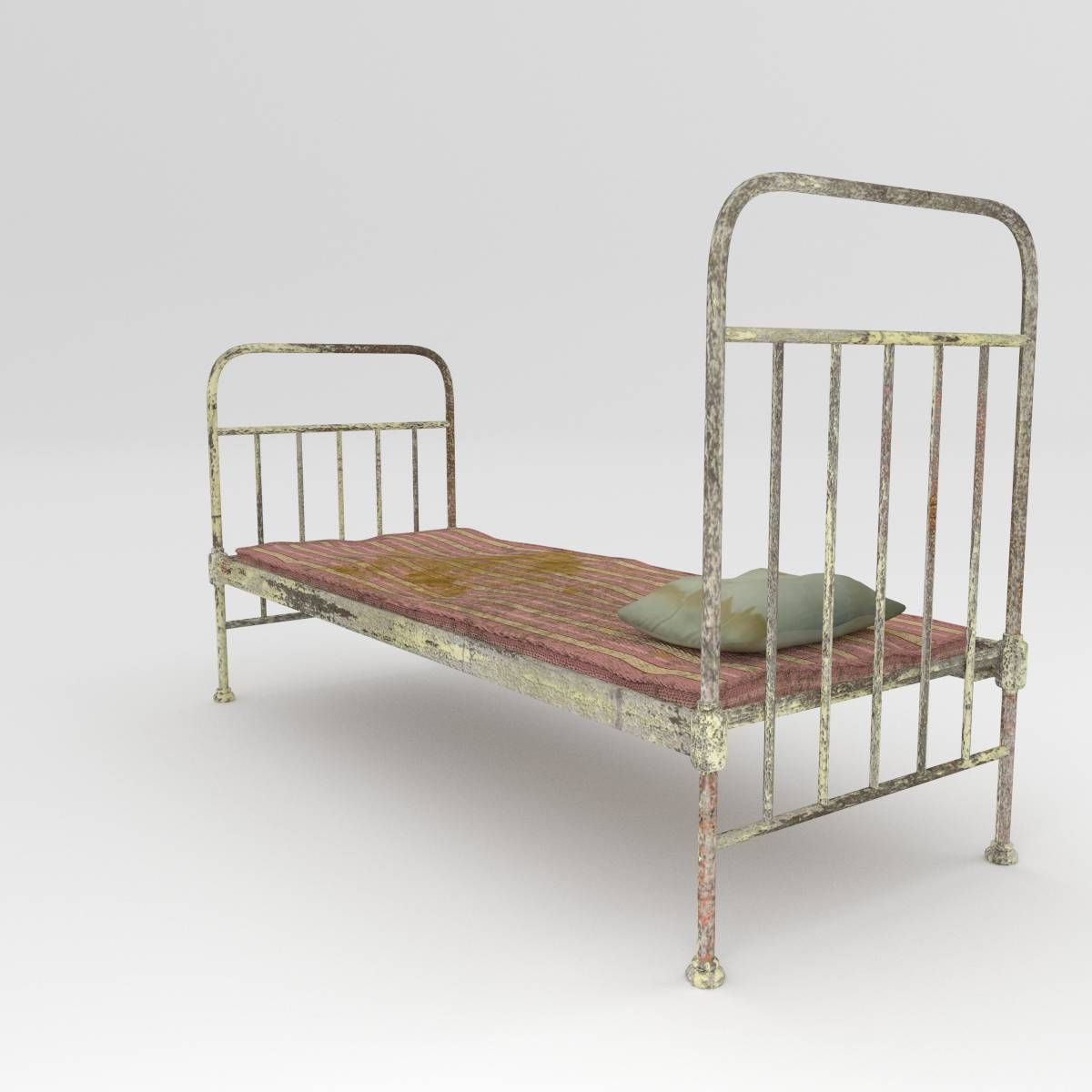 Old Bed 3D model_2