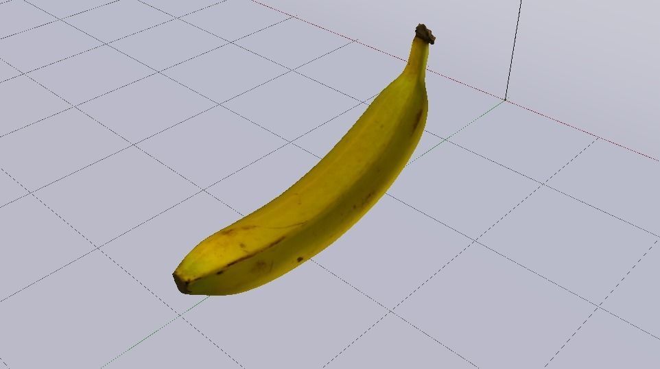 Banana  Low-poly 3D model_12