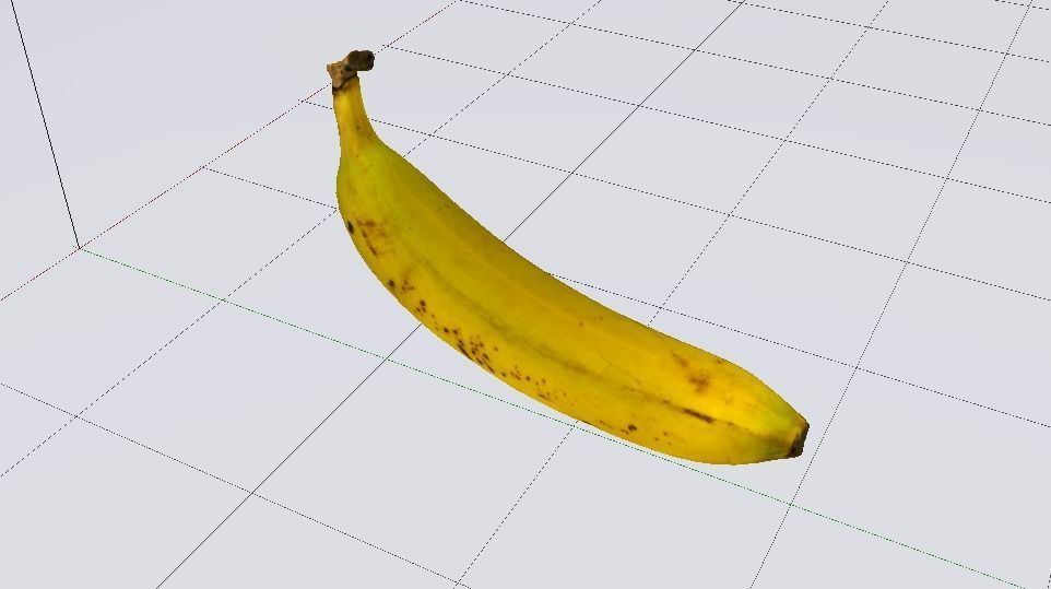 Banana  Low-poly 3D model_7