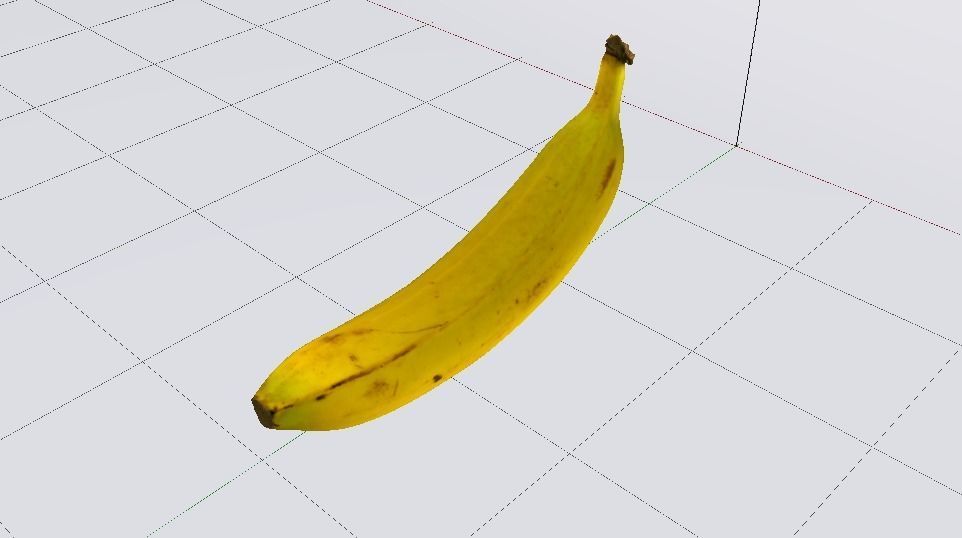 Banana  Low-poly 3D model_6
