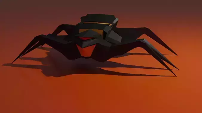 Spider Low poly model robot
