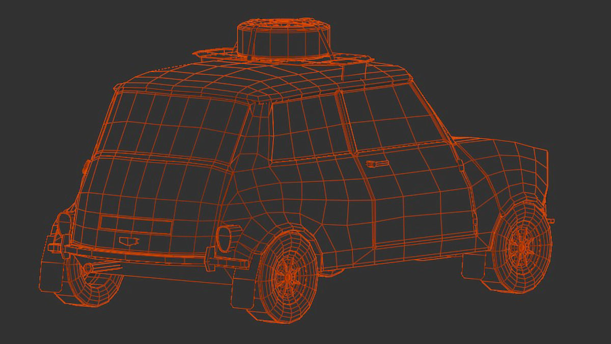 Low-poly game-ready classic rally car Low-poly 3D model_6