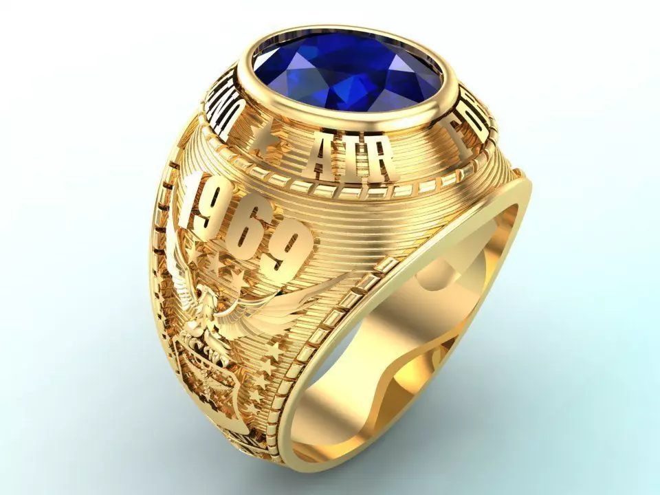 Army Ring - Eagle Ring - War ring - Air Force United States 3D print model_0