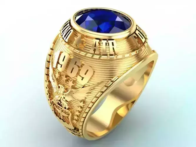 Army Ring - Eagle Ring - War ring - Air Force United States 3D print model
