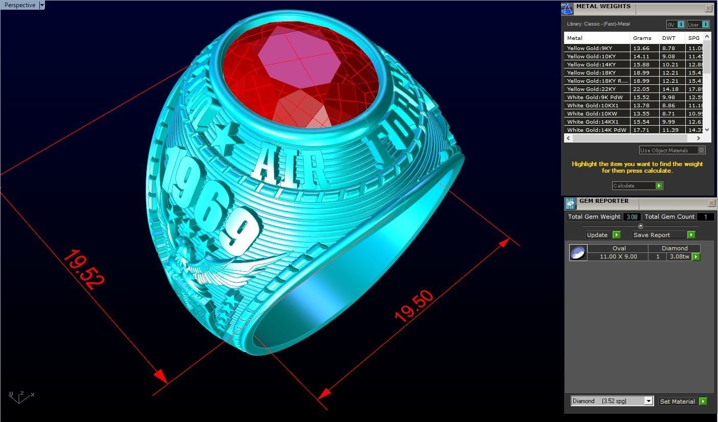 Army Ring - Eagle Ring - War ring - Air Force United States 3D print model_5