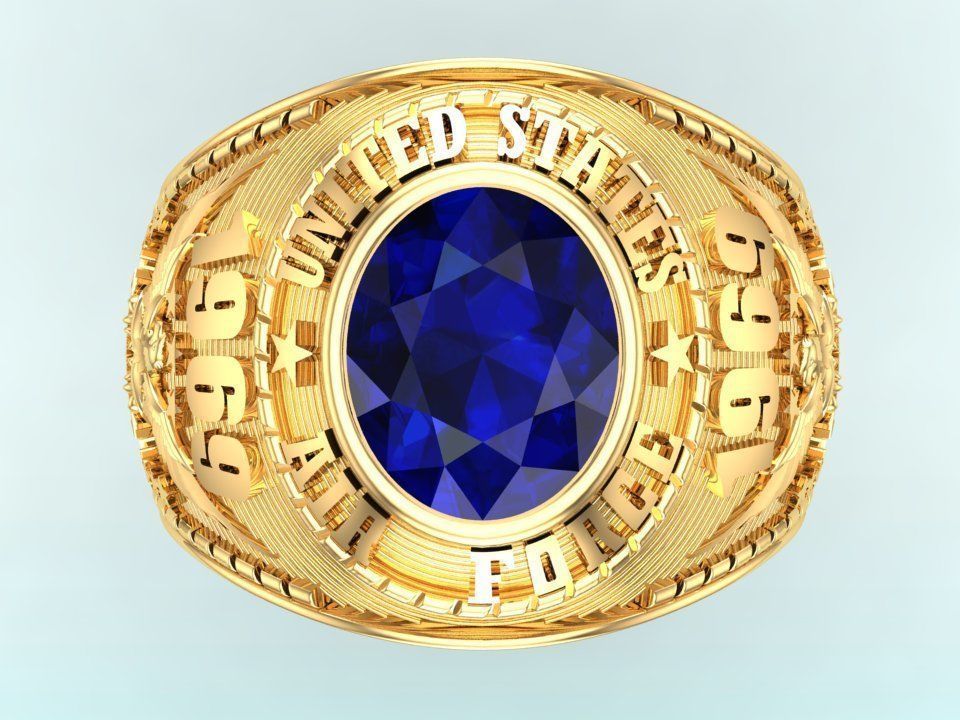 Army Ring - Eagle Ring - War ring - Air Force United States 3D print model_2