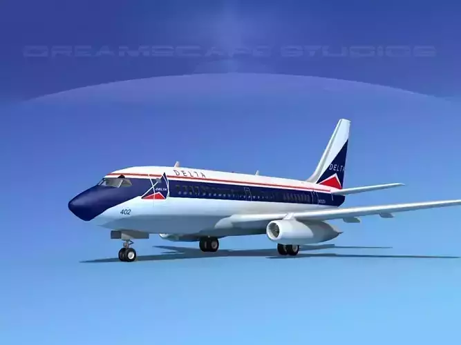 Boeing 737-100 Delta 3D model