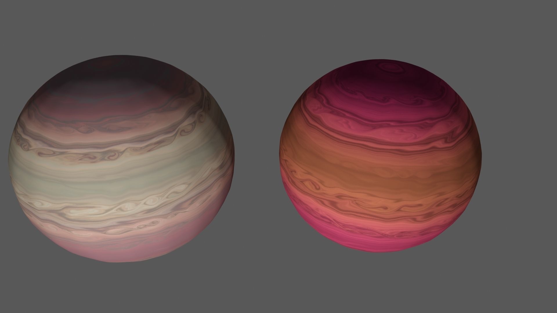 Fictional Gas Planets Low-poly 3D model_9