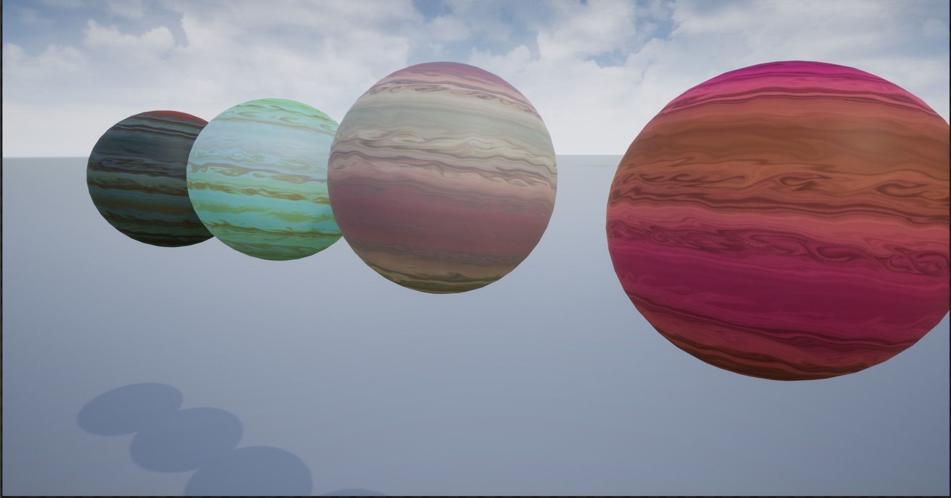 Fictional Gas Planets Low-poly 3D model_17