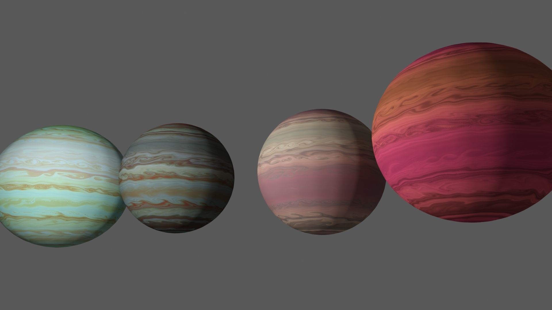 Fictional Gas Planets Low-poly 3D model_12