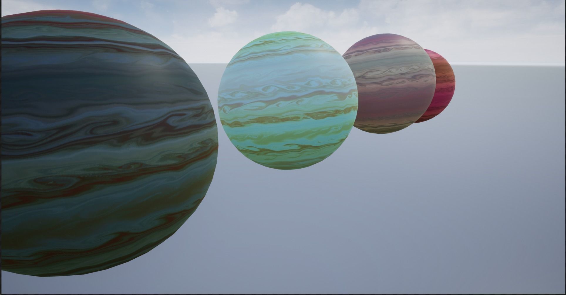 Fictional Gas Planets Low-poly 3D model_16