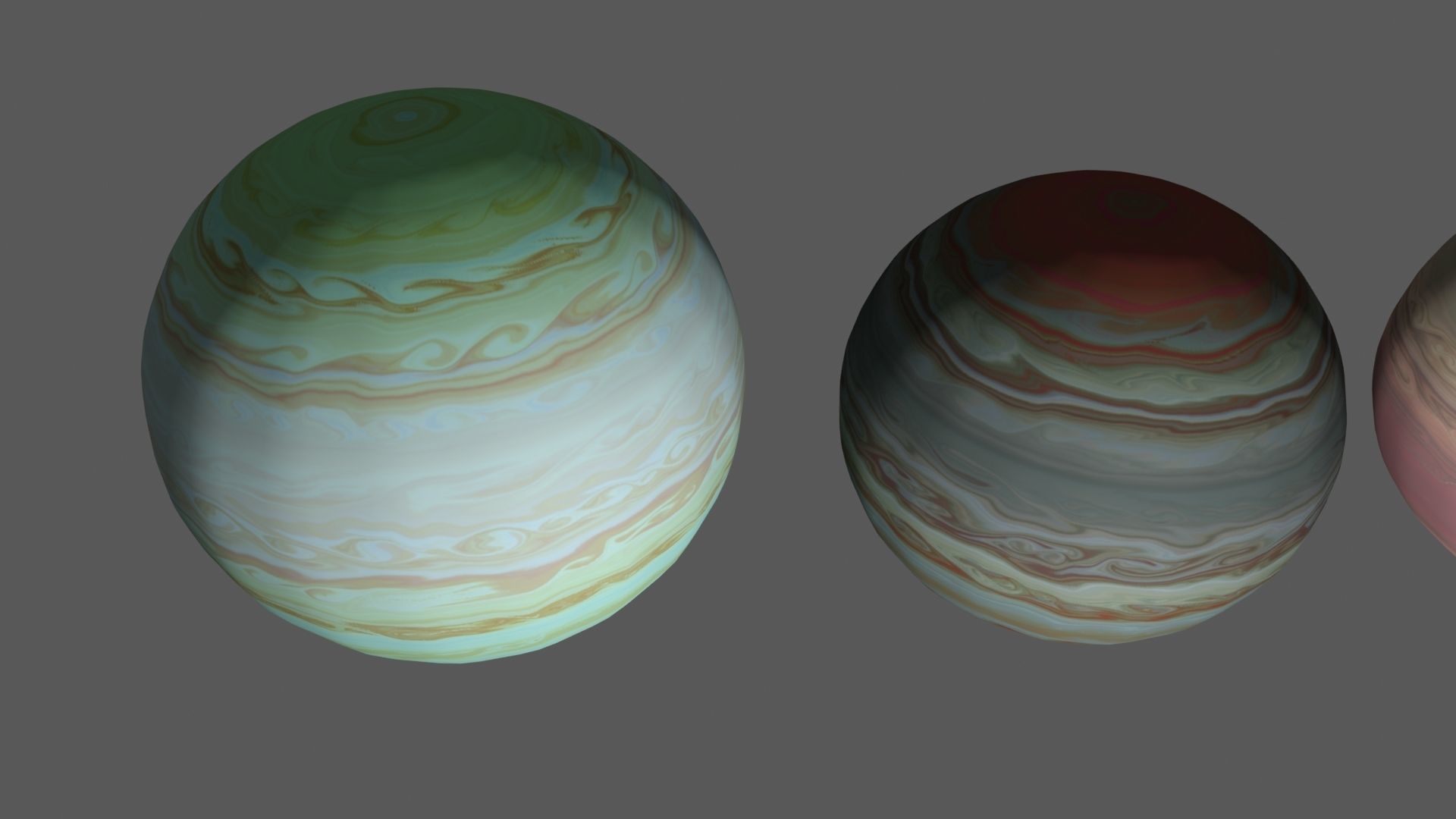 Fictional Gas Planets Low-poly 3D model_10