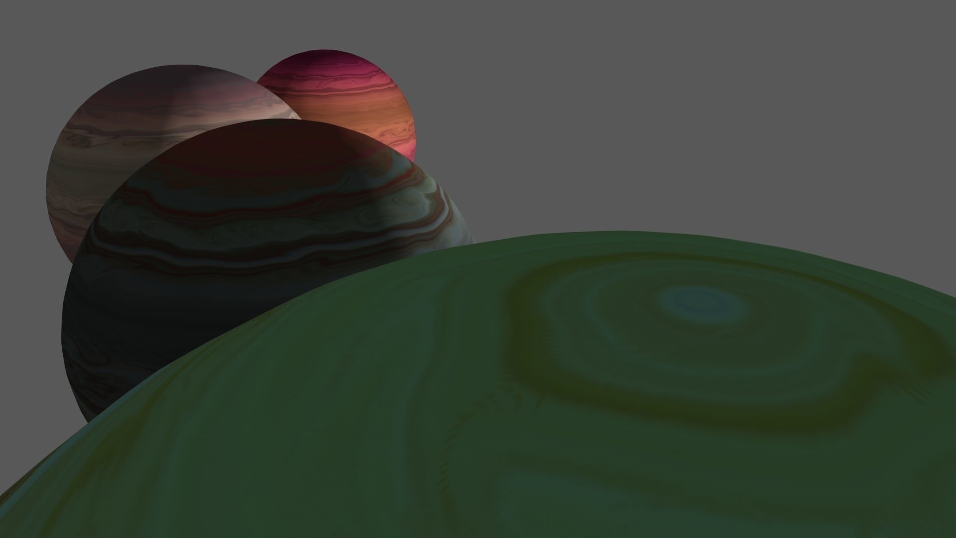 Fictional Gas Planets Low-poly 3D model_11