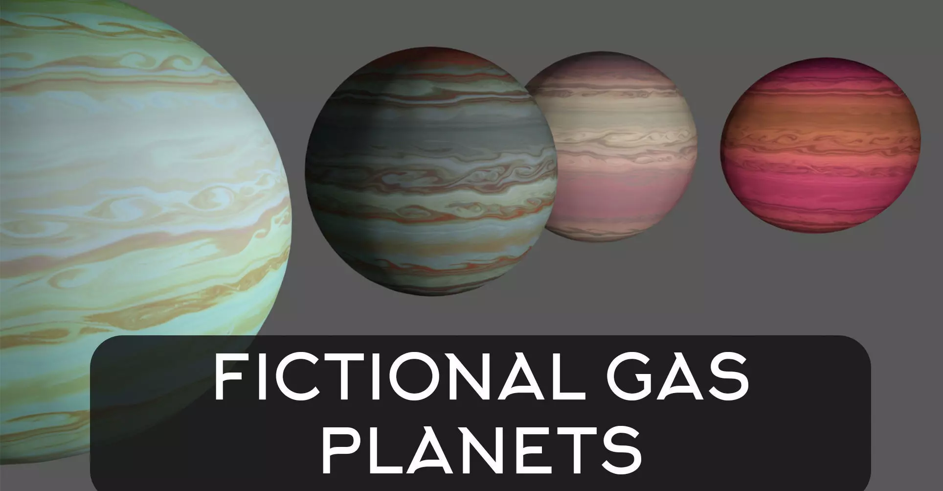 Fictional Gas Planets Low-poly 3D model_0
