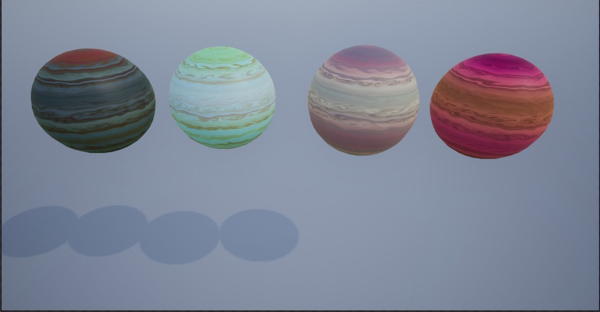 Fictional Gas Planets Low-poly 3D model_15